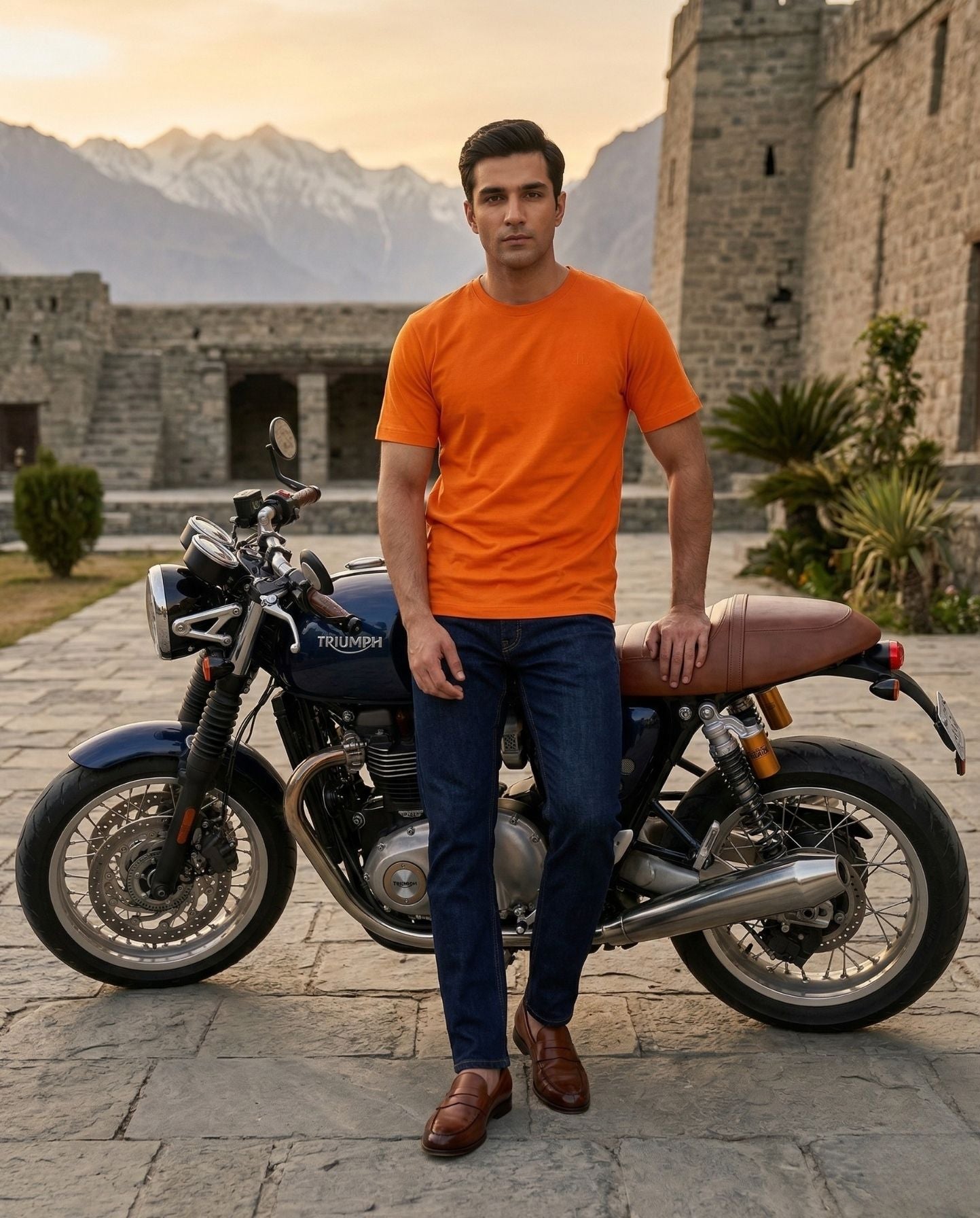 The Courtyard Tee Orange